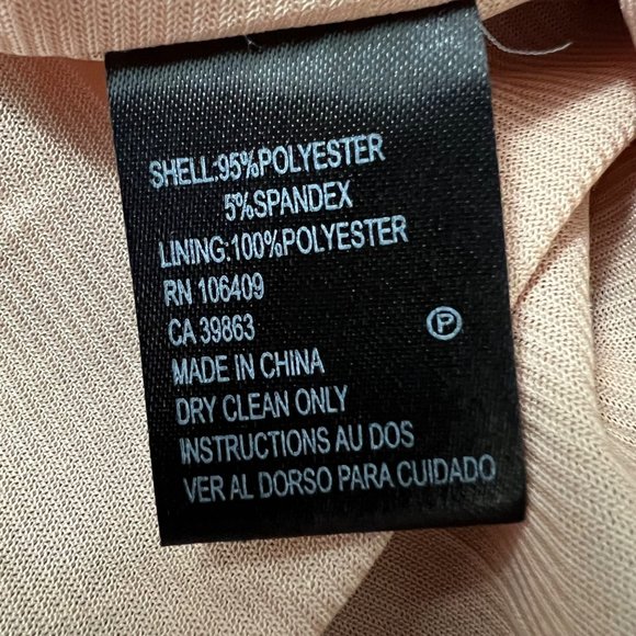 Tahari Womens Long Sleeve Belted Dress Tan Black Abstract Geo Print size 2 - Picture 11 of 12